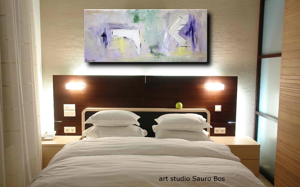 forte letto quadroastratto - quadri astratti moderni dipinti a mano