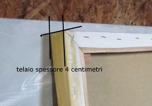 telaio spessore 4 centda300 - quadri moderni fatti a mano 120x60 xxl