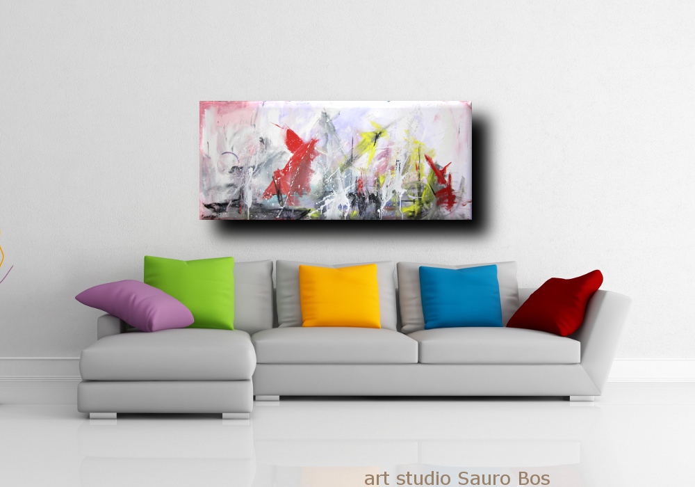 quadro astratto splashes soggiorno - quadri astratti moderni dipinti a mano