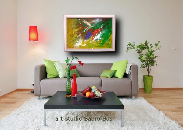 quadro astratto moderno con cornice-answer - immagine 2