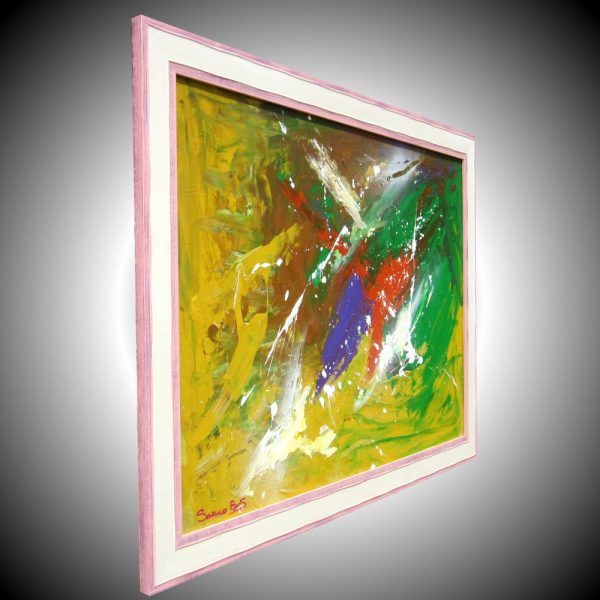 quadro astratto moderno con cornice-answer - immagine 3