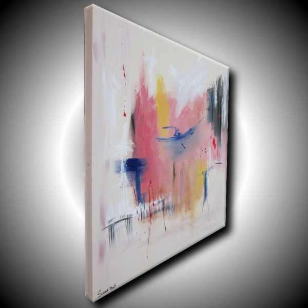 dipinto astratto per soggiorno 100x100x4 - immagine 3