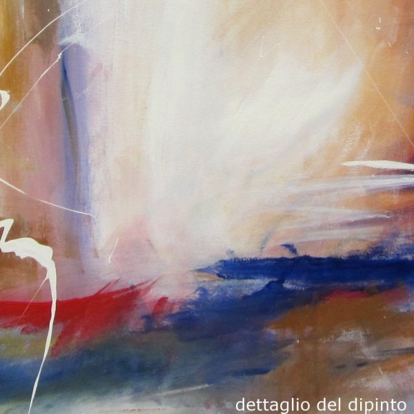 quadro astratto per soggiorno rosso e marrone - immagine 5