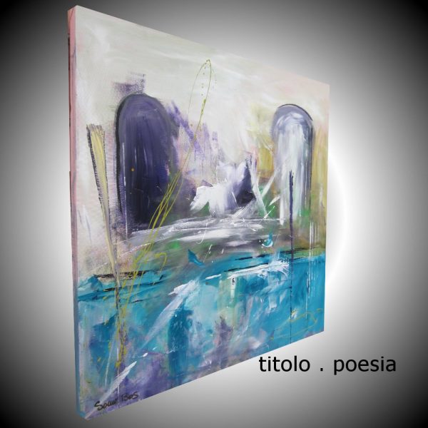 quadro astratto quadrato 100x100 - immagine 4