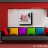 dipinto astratto per soggiorno 100x100x4 - immagine 4