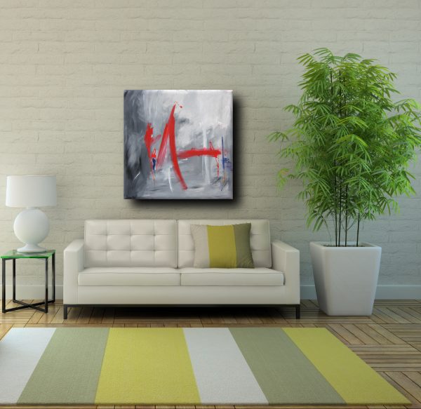 quadro astratto per soggiorno 100x100 - immagine 3