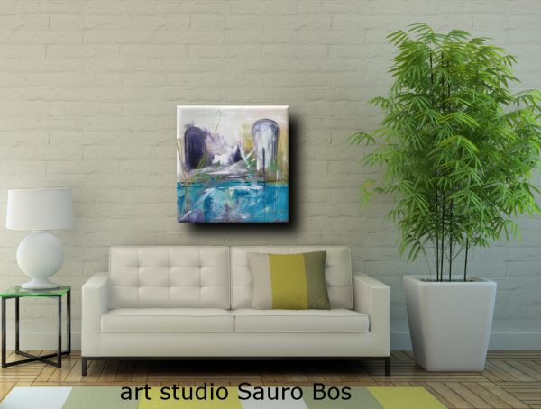 quadro astratto quadrato 100x100 - immagine 2
