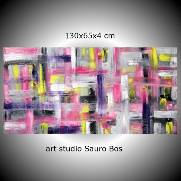 quadro astratto rosa e grigio