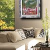 quadro astratto moderno con cornice olio - immagine 2