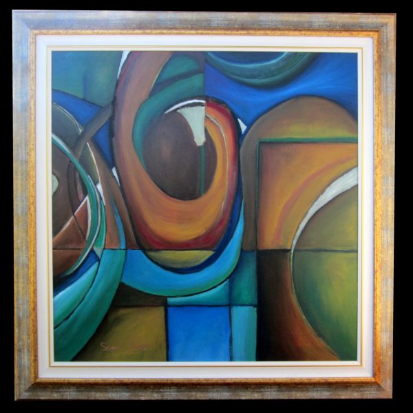 quadro  moderno con cornice la calla