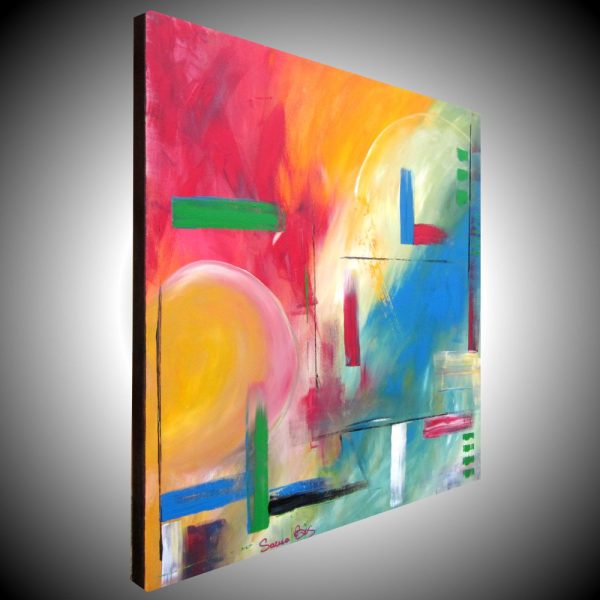 quadro astratto quadrato planetario - immagine 3