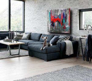 comissiona questo dipinto esempio misura 100x100x4 cm costo 310 euro compreso di spedizione boom red div quadri astratti 300x265 - quadri astratti su misura