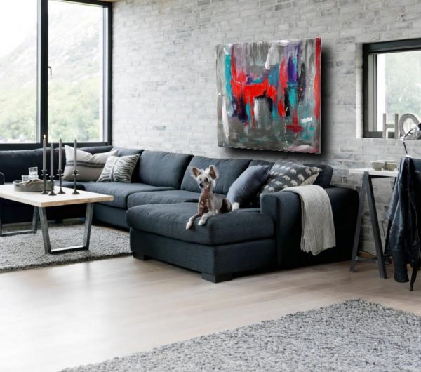 quadri astratti dipinti a mano 120x120 - immagine 2