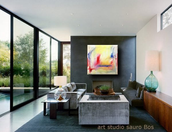 quadro astratto quadrato 100x100 - immagine 4