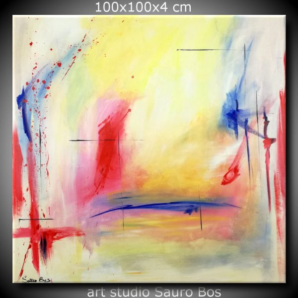quadro astratto quadrato 100x100