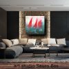 quadri astratti dipinti olio su tela  120x120 - immagine 3