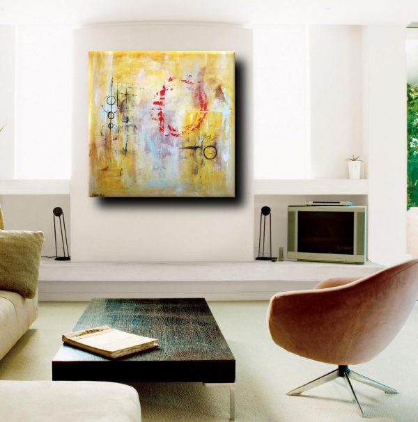 quadri astratti dipinti a mano 120x120 tecnica mista - immagine 3