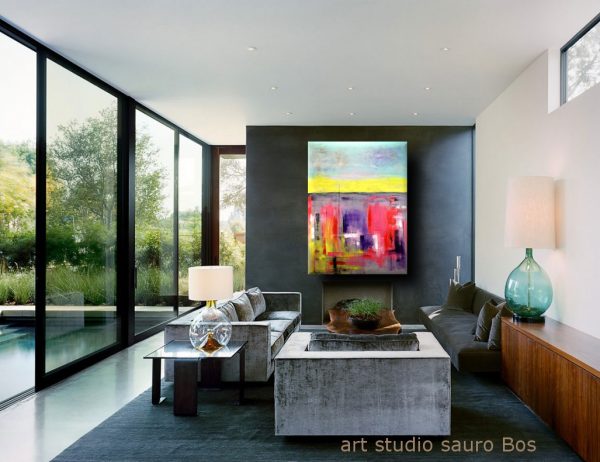 quadro moderno colorato per soggiorno 170x130 - immagine 2