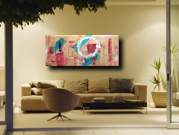 quadri astratti geometrici per soggiorno 150x65 - immagine 5