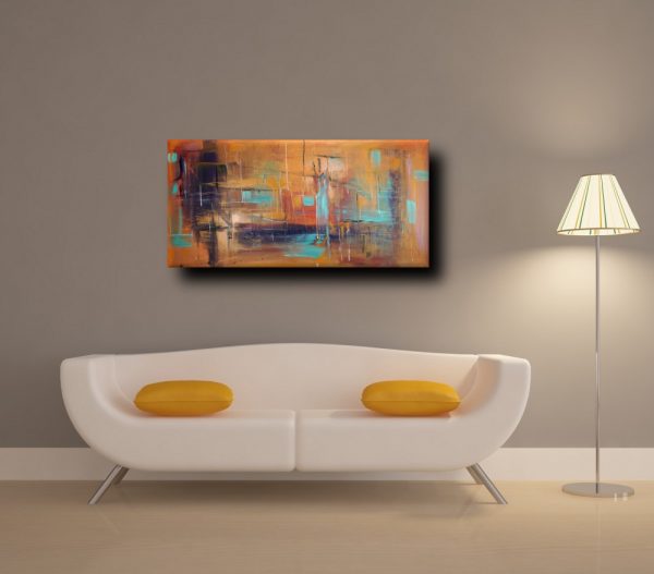 quadri astratti  120x60  per arredamento moderno - immagine 4