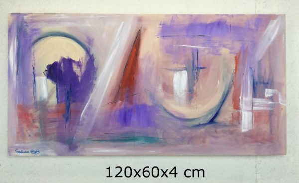 quadri moderni ad olio colorati 120x60 per soggiono - immagine 2