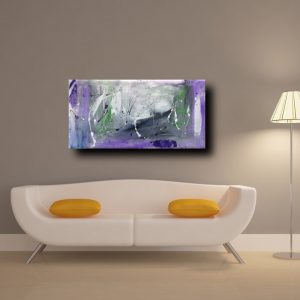 quadri moderni ad olio colore viola  120x60 per soggiono