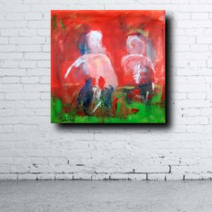 modern red paintings