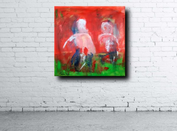 modern red paintings