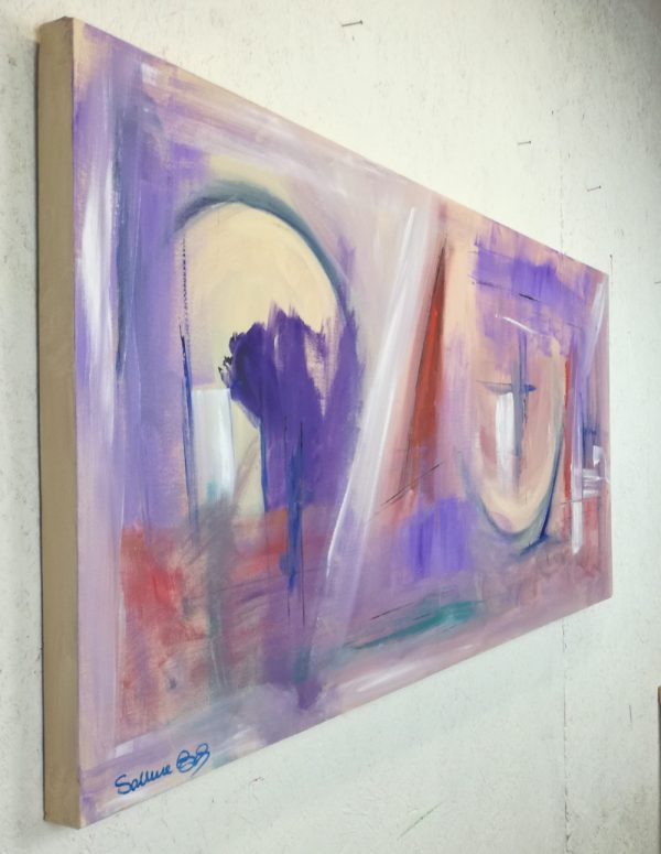 quadri moderni ad olio colorati 120x60 per soggiono - immagine 5