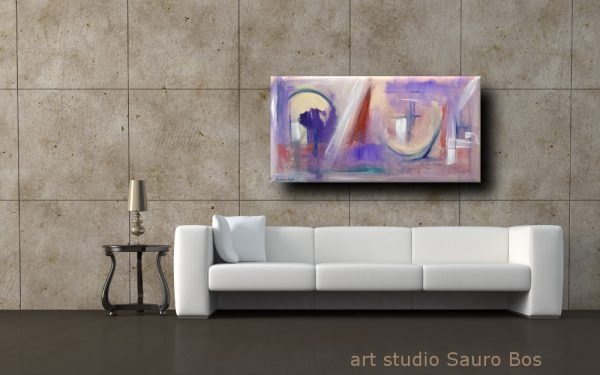 quadri moderni ad olio colorati 120x60 per soggiono - immagine 3