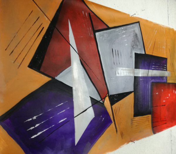 quadri moderni fatti a mano geometrici 120x60 - immagine 3