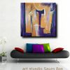 quadri moderni geometrici 120x120 olio su tela - immagine 2