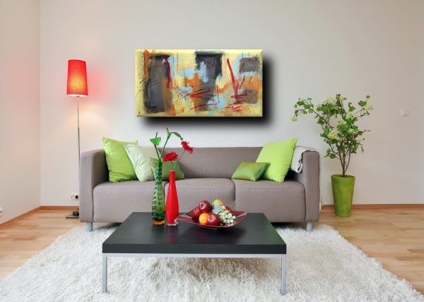 quadri moderni fatti a mano 120x60 xxl - immagine 2