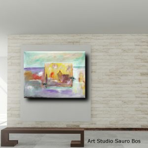 astratto moderno c018 300x300 - dipinto astratto per soggiorno con cornice oro 120x70