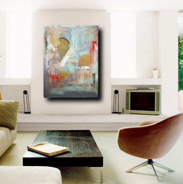 quadri astratti fatti a mano chiari 120x90 (Copia) - immagine 3