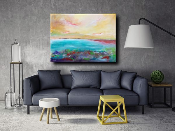quadri moderni fatti a mano paesaggio-120x90 xxl - immagine 3