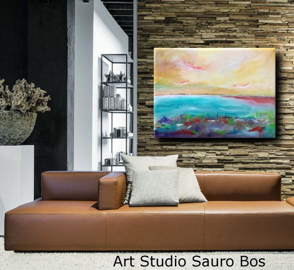 quadri moderni fatti a mano paesaggio-120x90 xxl - immagine 2