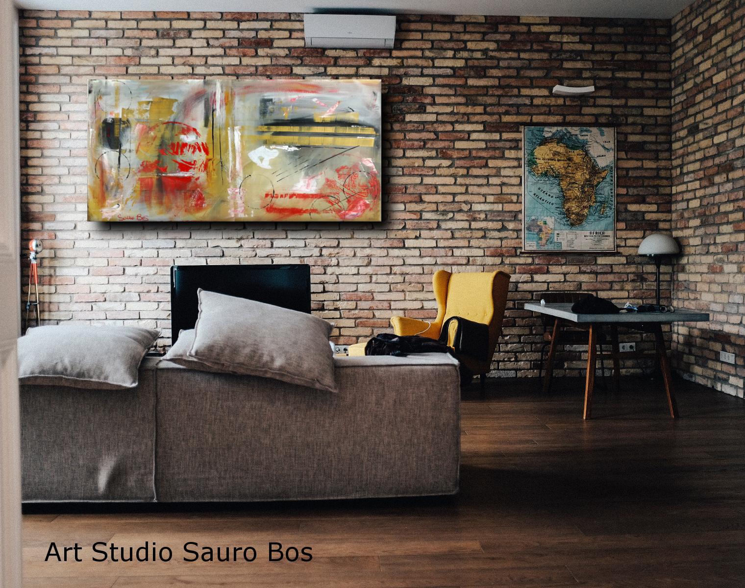 Runa Art Egitto Piramidi Quadri Soggiorno Grande Rosso Deserto 120 x 80 cm 3 Pezzi Decorazione Murale 601831a