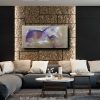 quadri moderni ad olio colorati su tela grandi dimensioni 120x60-viola