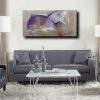 quadri moderni ad olio colorati su tela grandi dimensioni 120x60-viola - immagine 2