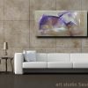 quadri moderni ad olio colorati su tela grandi dimensioni 120x60-viola - immagine 5