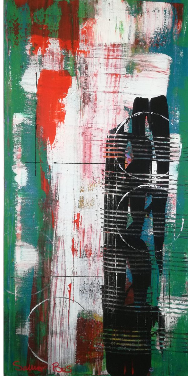 dipinti astratti fatti a mano 70x35olio su tela - immagine 5