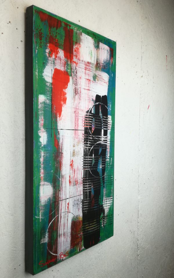 dipinti astratti fatti a mano 70x35olio su tela