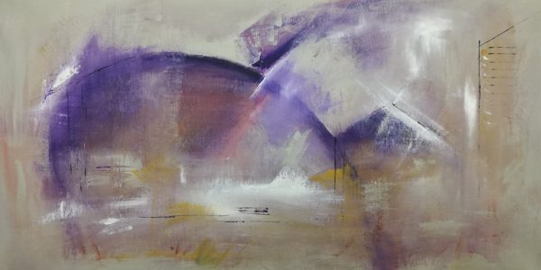 quadri moderni ad olio colorati su tela grandi dimensioni 120x60-viola - immagine 4