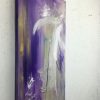 dipinti astratti fatti a mano 70x35-viola - immagine 2