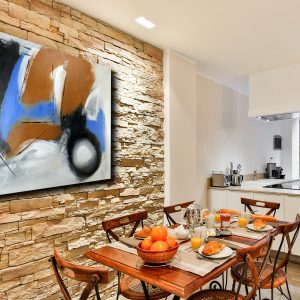 quadri astratti marrone c127 300x300 - dipinto a mano per soggiorno 120x60 con cornice argento