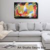 quadro giallo dipinto a mano 120x80 - immagine 4