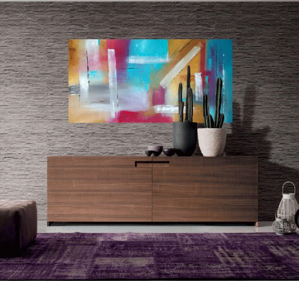 quadri  astratti geometrico 120x60 - immagine 2