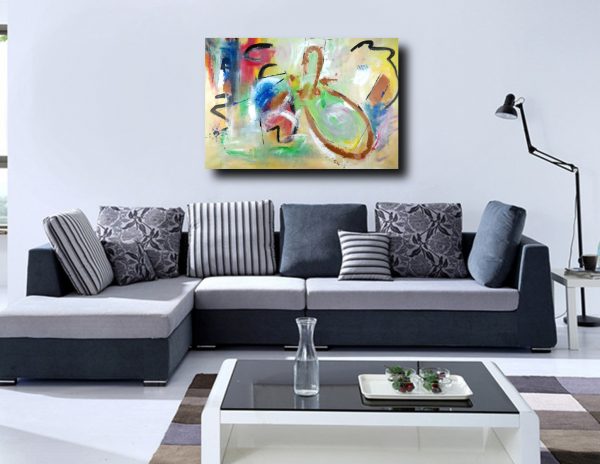 quadro su tela 120x80 moderni fatti a mano - immagine 2