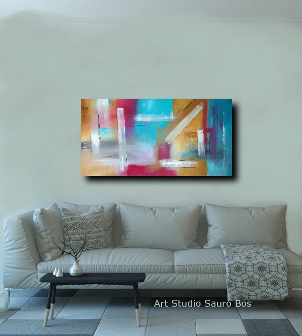 quadri  astratti geometrico 120x60 - immagine 4